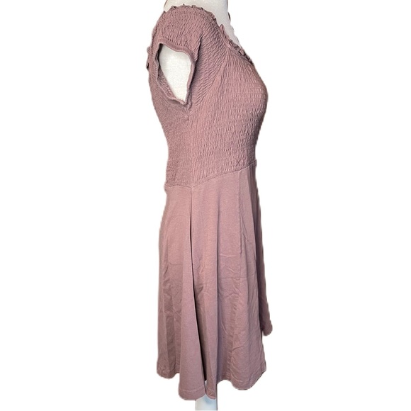 Say What? Women’s Purple Smocked Mini Fit & Flare Skater Dress Medium (Juniors’) - Picture 3 of 11